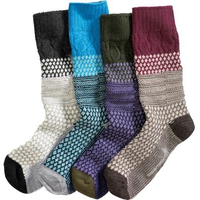 A selection of patterned Smartwool socks